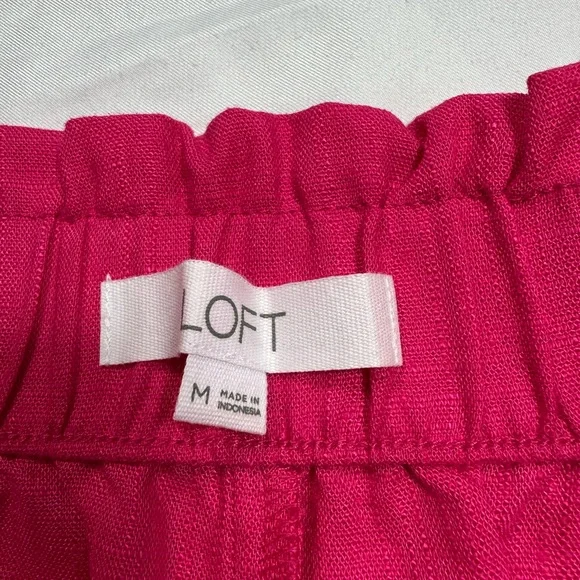 LOFT High Waist Fuchsia Shorts - Picture 2 of 3
